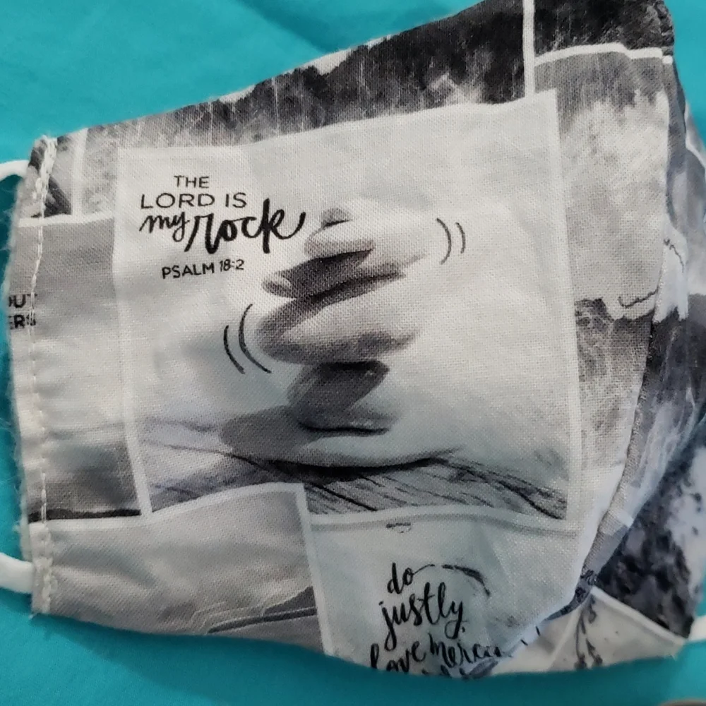 Handmade/Hand Crafted Ostomy/Iliostomy bag cover w/matching reversible face mask